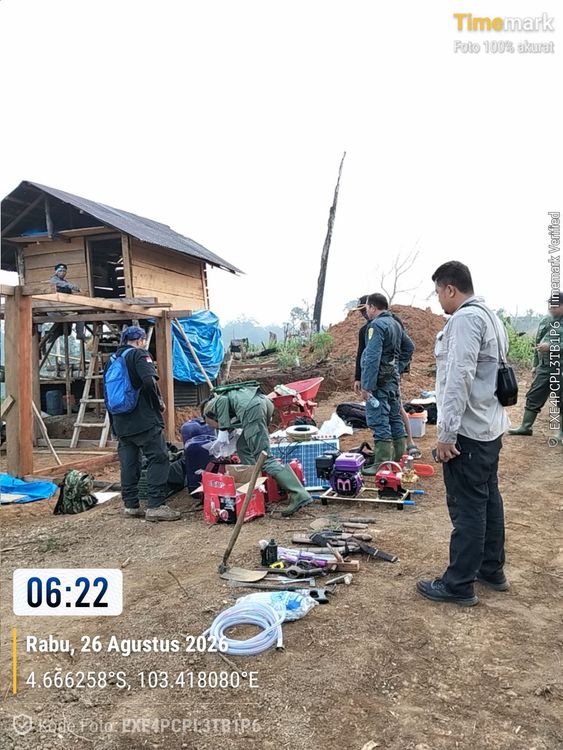 Kemenhut Amankan 40 Hektare Zona Inti TNBBS, 4 Tersangka Perambahan dan Perburuan Ditahan