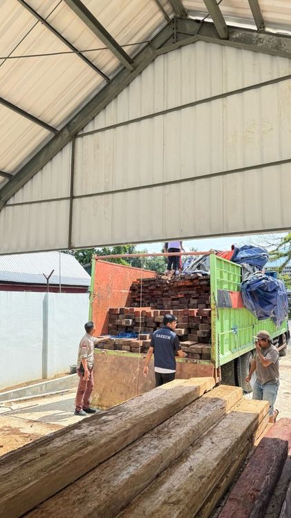 Gakkum Kehutanan Gagalkan Pengangkutan Ratusan Batang Kayu Tanpa Dokumen Sah di Pelabuhan Makassar