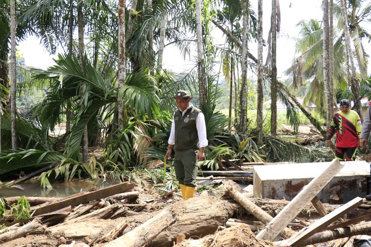 Menhut Raja Antoni Turun Langsung ke Agam: Salurkan Bantuan-Evakuasi Korban Banjir dan Longsor